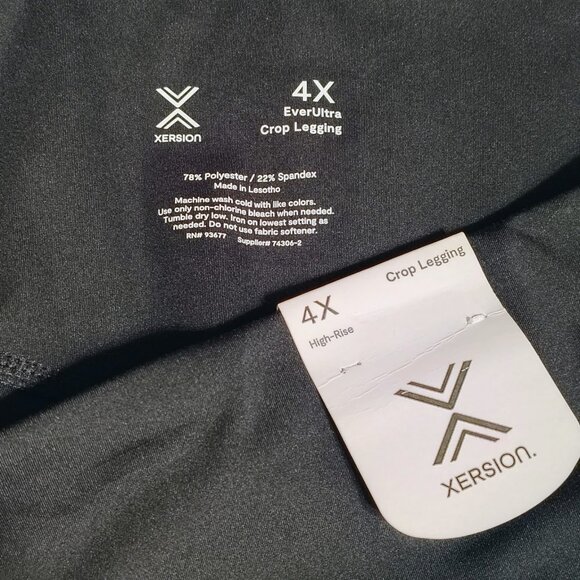 Xersion EverUltra Crop Legging 4X Black High-Rise Quick-Dri NWT Activewear - Picture 7 of 7